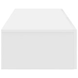 Wall Shelf with Drawers White 60x26.5x15 cm Engineered Wood