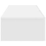 Wall Shelf with Drawers White 60x26.5x15 cm Engineered Wood