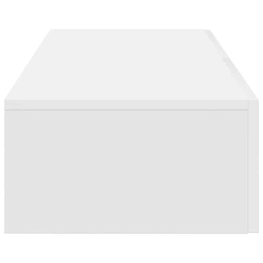 Wall Shelf with Drawers White 60x26.5x15 cm Engineered Wood