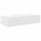 Wall Shelf with Drawers White 80x33x17 cm Engineered Wood