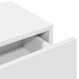Wall Shelf with Drawers White 80x33x17 cm Engineered Wood
