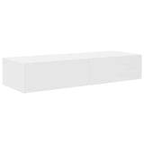 Wall Shelf with Drawers White 100x36x19 cm Engineered Wood