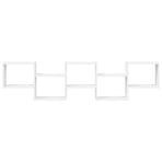 Wall Cube Shelf 5 Compartments White Engineered Wood
