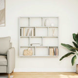 Wall Cube Shelf 12 Compartments White Engineered Wood - Side View