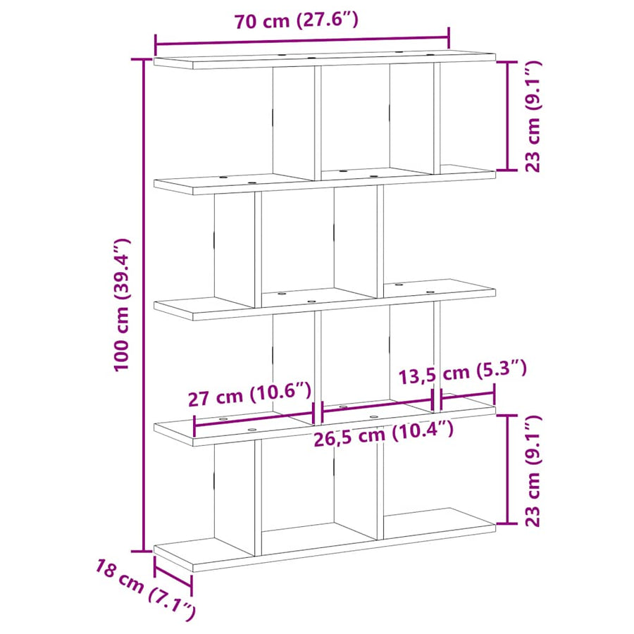 Wall Cube Shelf 12 Compartments White Engineered Wood