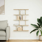 Wall Cube Shelf 12 Compartments Sonoma Oak Engineered Wood - Side View