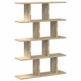 Wall Cube Shelf 12 Compartments Sonoma Oak Engineered Wood - Rear View