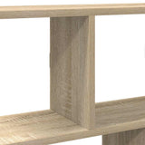 Wall Cube Shelf 12 Compartments Sonoma Oak Engineered Wood - Close-Up Angle