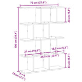 Wall Cube Shelf 12 Compartments Sonoma Oak Engineered Wood - Extra Image