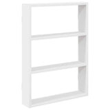Wall Shelf White 43x9x60 cm Engineered Wood - Front View