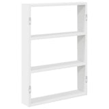 Wall Shelf White 43x9x60 cm Engineered Wood - Rear View