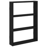 Wall Shelf Black 43x9x60 cm Engineered Wood - Front View