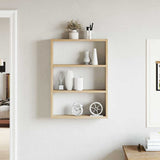 Wall Shelf Sonoma Oak 43x9x60 cm Engineered Wood - Side View