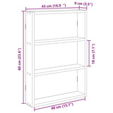 Wall Shelf Sonoma Oak 43x9x60 cm Engineered Wood