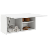 Bathroom Wall Cabinet White 60x25x30 cm Engineered Wood - Top-Down View