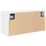 Bathroom Wall Cabinet White 60x25x30 cm Engineered Wood - Low Angle