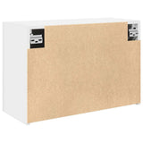 Bathroom Wall Cabinet White 60x25x40 cm Engineered Wood - Low Angle