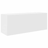 Bathroom Wall Cabinet White 80x25x30 cm Engineered Wood - Front View