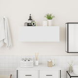 Bathroom Wall Cabinet White 80x25x30 cm Engineered Wood - Side View