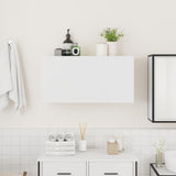 Bathroom Wall Cabinet White 80x25x40 cm Engineered Wood - Side View