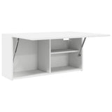Bathroom Wall Cabinet White 80x25x40 cm Engineered Wood - 45-Degree Angle