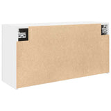 Bathroom Wall Cabinet White 80x25x40 cm Engineered Wood - Close-Up Angle