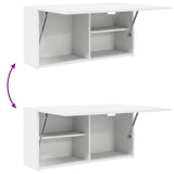 Bathroom Wall Cabinet White 80x25x40 cm Engineered Wood - Low Angle