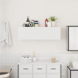 Bathroom Wall Cabinet White 100x25x30 cm Engineered Wood - Side View