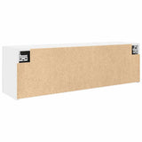 Bathroom Wall Cabinet White 100x25x30 cm Engineered Wood - Low Angle