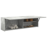 Bathroom Wall Cabinet Concrete Grey 100x25x30 cm Engineered Wood - Top-Down View