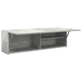 Bathroom Wall Cabinet Concrete Grey 100x25x30 cm Engineered Wood - Rear View