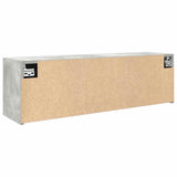 Bathroom Wall Cabinet Concrete Grey 100x25x30 cm Engineered Wood - Low Angle