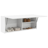 Bathroom Wall Cabinet White 100x25x40 cm Engineered Wood - Top-Down View