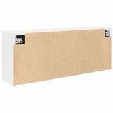 Bathroom Wall Cabinet White 100x25x40 cm Engineered Wood - Low Angle
