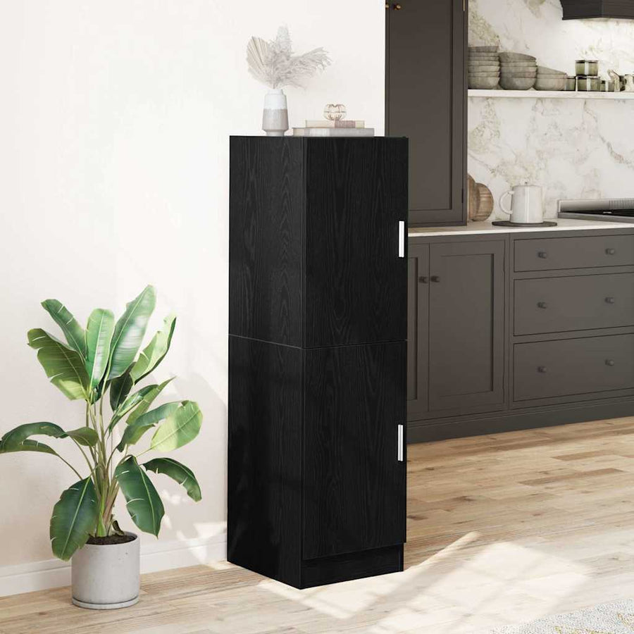 Kitchen Cabinet Black 38x41,5x131,5 cm Engineered Wood