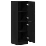Kitchen Cabinet Black 38x41,5x131,5 cm Engineered Wood