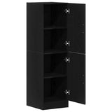 Kitchen Cabinet Black 38x41,5x131,5 cm Engineered Wood - 45-Degree Angle