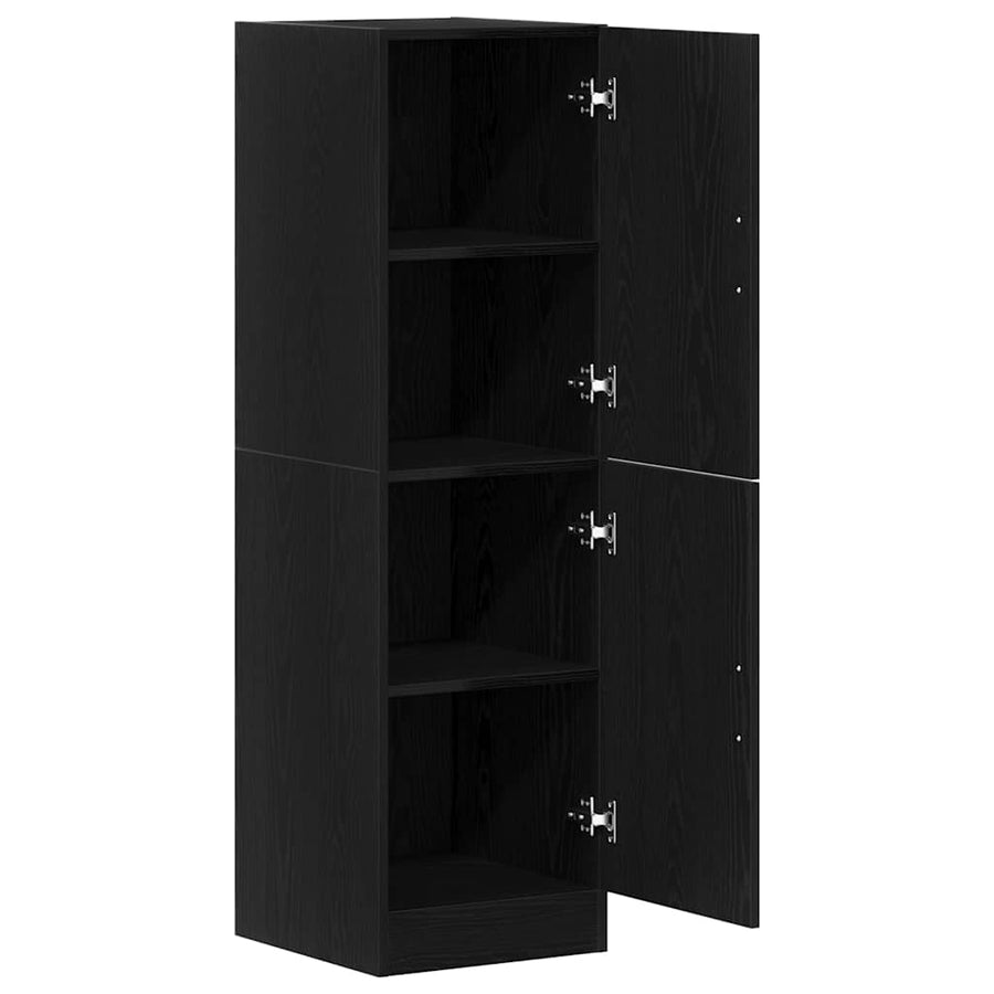 Kitchen Cabinet Black 38x41,5x131,5 cm Engineered Wood