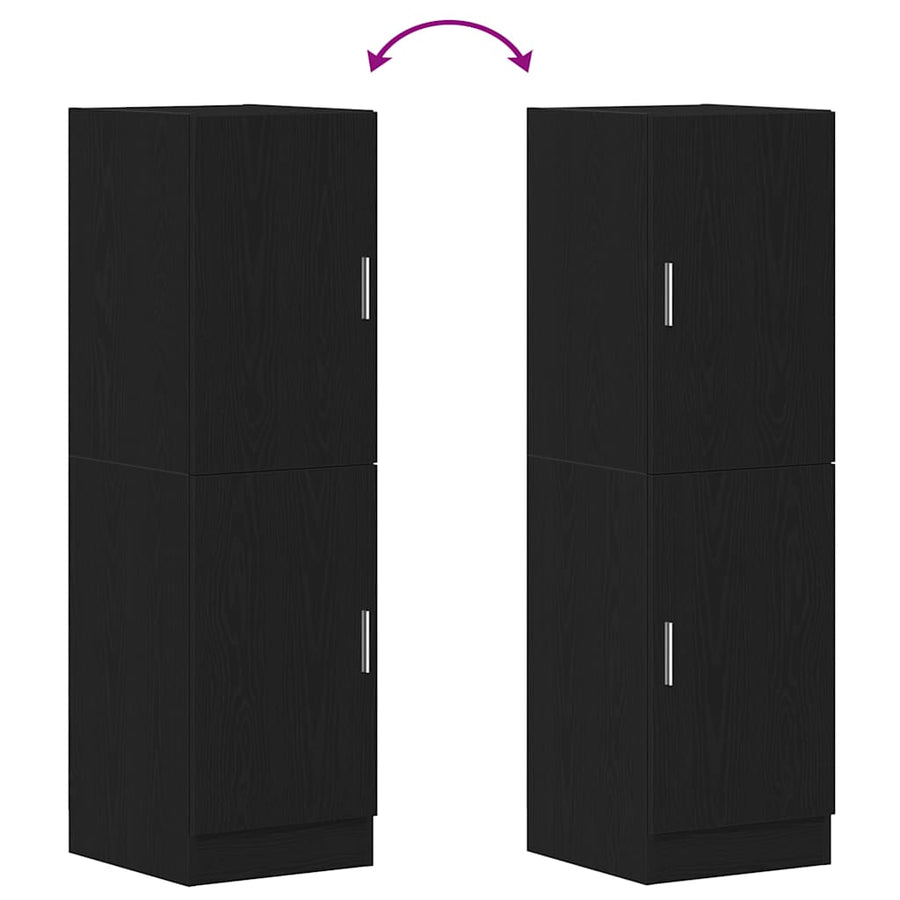 Kitchen Cabinet Black 38x41,5x131,5 cm Engineered Wood