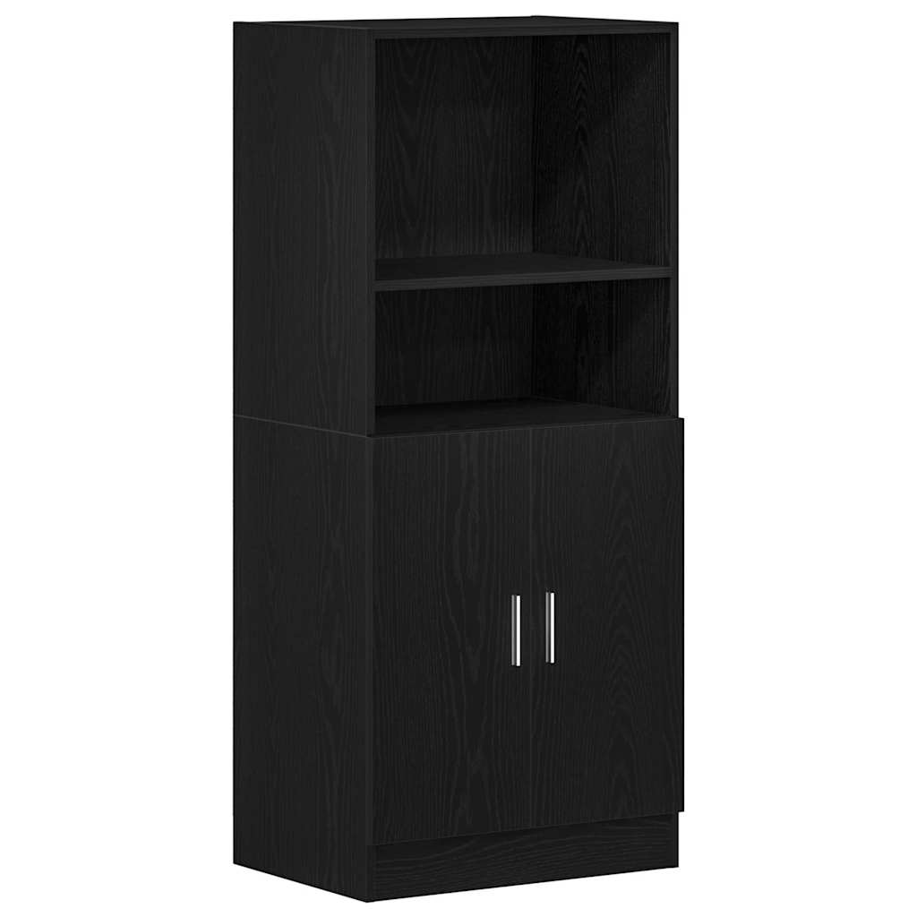 Kitchen Cabinet Black 57x41,5x131,5 cm Engineered Wood