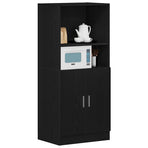 Kitchen Cabinet Black 57x41,5x131,5 cm Engineered Wood