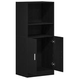 Kitchen Cabinet Black 57x41,5x131,5 cm Engineered Wood