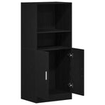Kitchen Cabinet Black 57x41,5x131,5 cm Engineered Wood