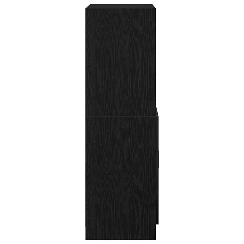Kitchen Cabinet Black 57x41,5x131,5 cm Engineered Wood