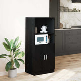 Kitchen Cabinet Black 57x41,5x131,5 cm Engineered Wood