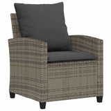 4 Piece Garden Sofa Set with Cushions Grey Poly Rattan - Top-Down View