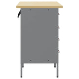 Work Cabinet with Drawer 2 pcs Red and Grey 100 x 55 x 85 cm