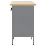 Work Cabinet with Drawer 3 pcs Red and Grey 150 x 55 x 85 cm