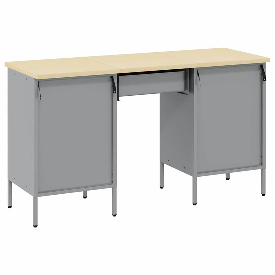 Work Cabinet with Drawer 3 pcs Red Engineered wood and steel