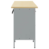 Work Cabinet with Drawer 4 pcs Black and Grey 200 x 55 x 85 cm